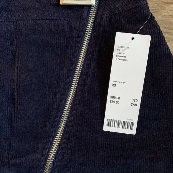 Urban Outfitters Harmony Corduroy Navy Skirt - Picture 4 of 6